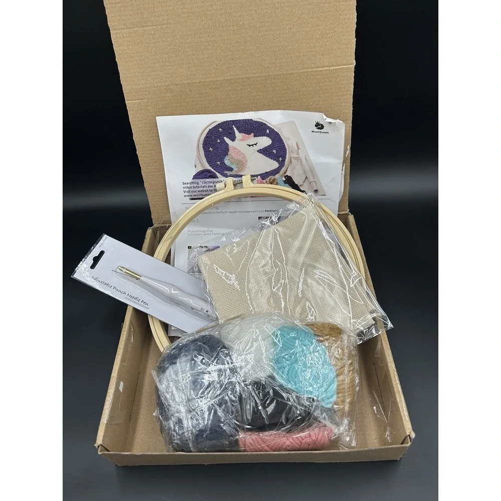 DIY Punch Needle Kit for Beginners | Cute Unicorn | 20x20cm